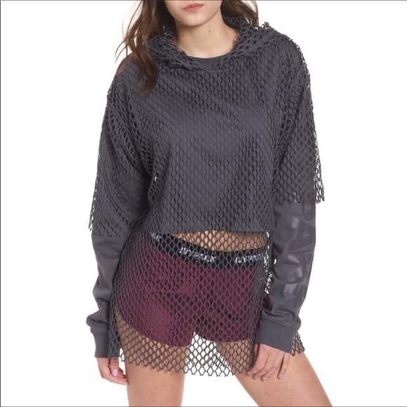 ivy park sheer mesh hoodie